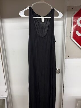 H&M Black Sleeveless Maxi Dress with Scoop Neck